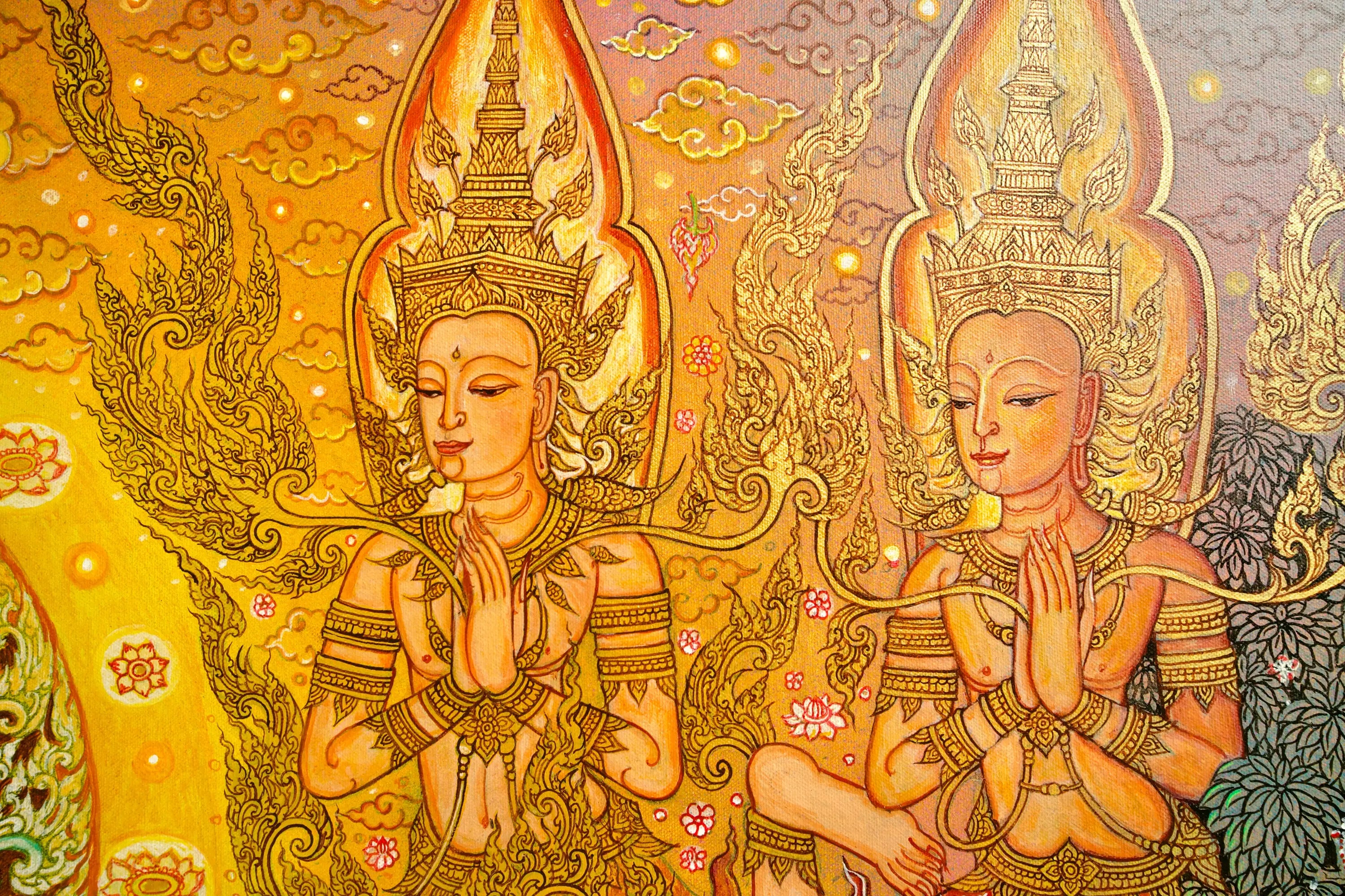 La Vie de Bouddha | 240 x 180 cm Reproductions de tableaux à la peinture à l’huile