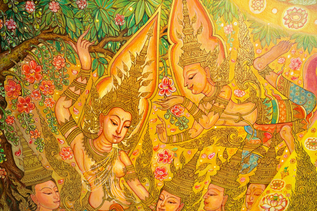 La Vie de Bouddha | 240 x 180 cm Reproductions de tableaux à la peinture à l’huile