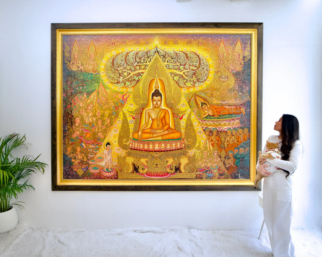 La Vie de Bouddha | 240 x 180 cm Reproductions de tableaux à la peinture à l’huile