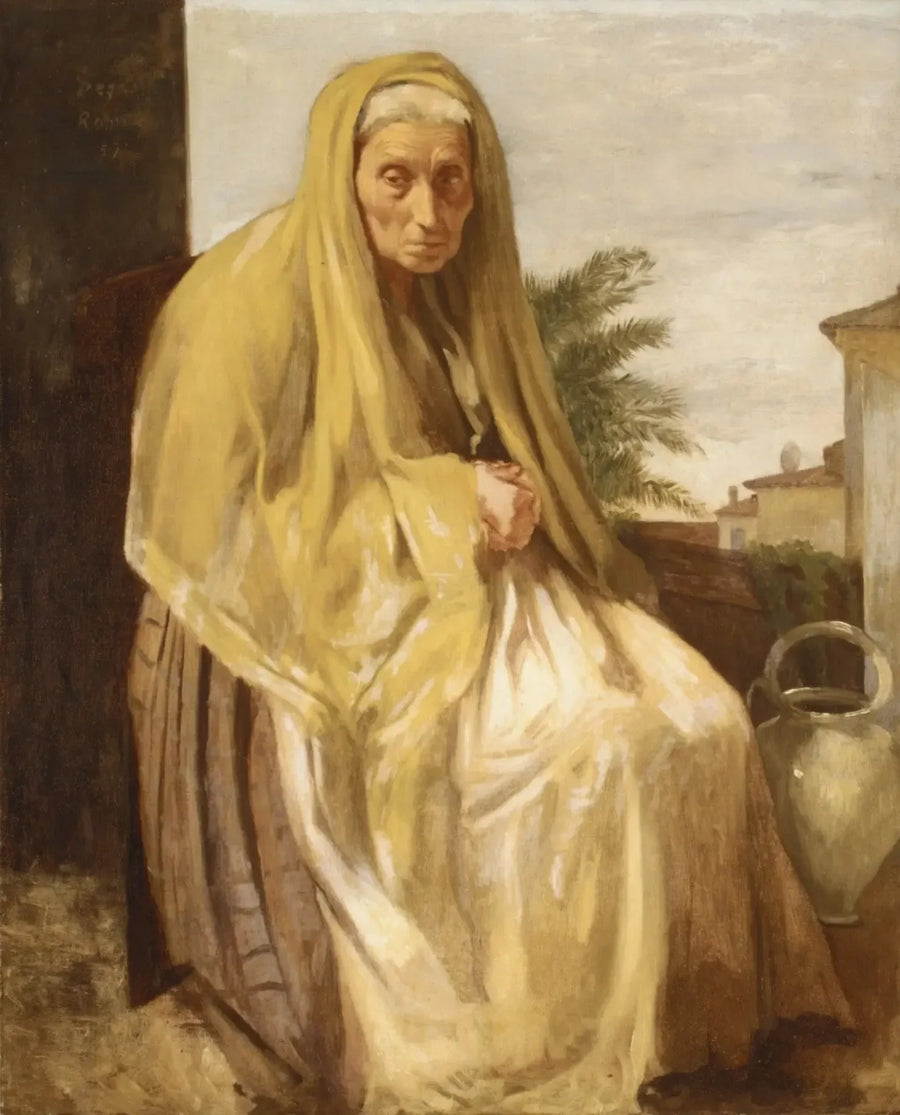 De oude Italiaanse vrouw - Edgar Degas