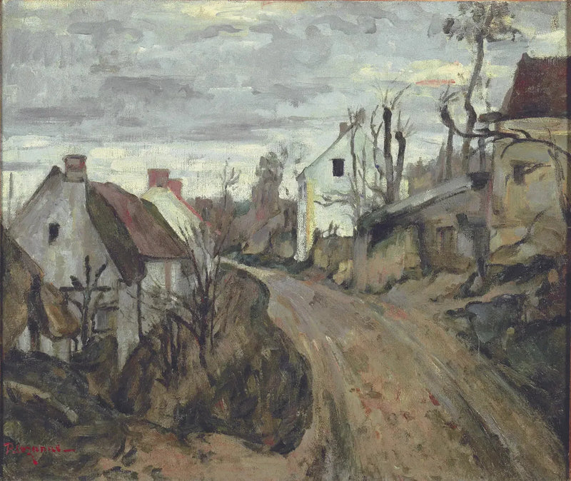 De Oude Weg in Auvers-sur-Oise - Paul Cézanne