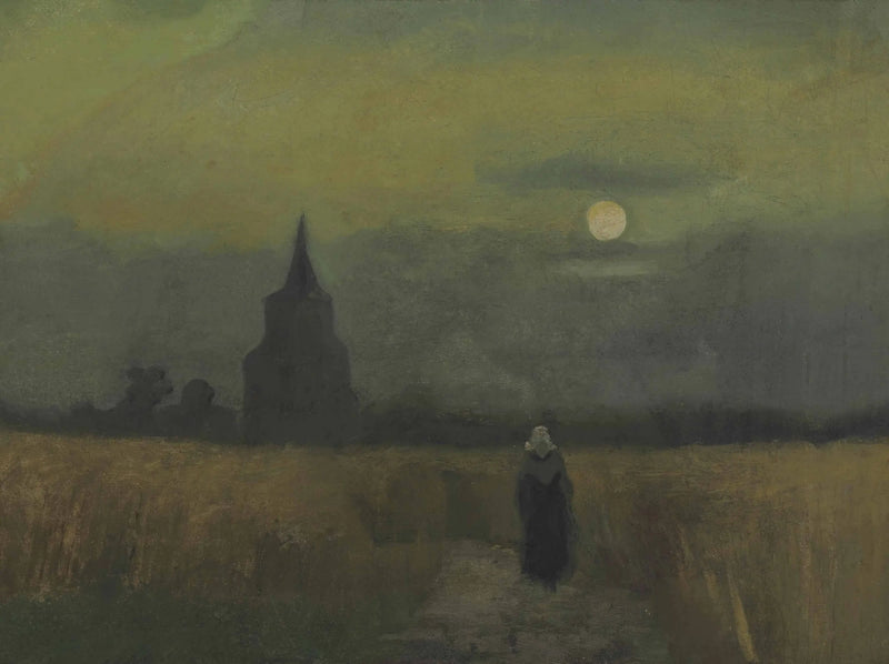 De oude kerktoren in Nuenen - Vincent van Gogh