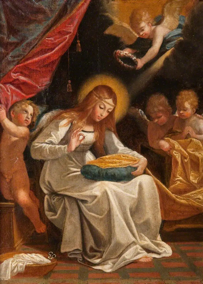 De Maagd met naald - Guido Reni