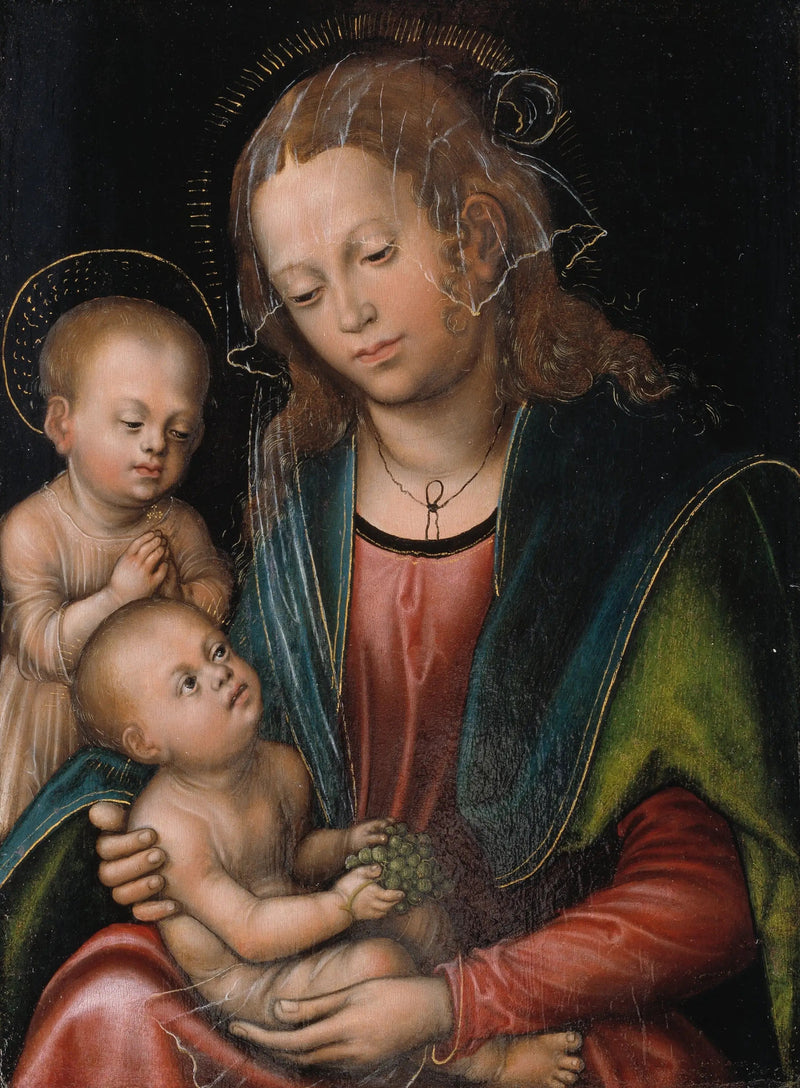 De Maagd met Kind die wordt vereerd door de kleine Sint-Jan - Lucas Cranach de Oudere