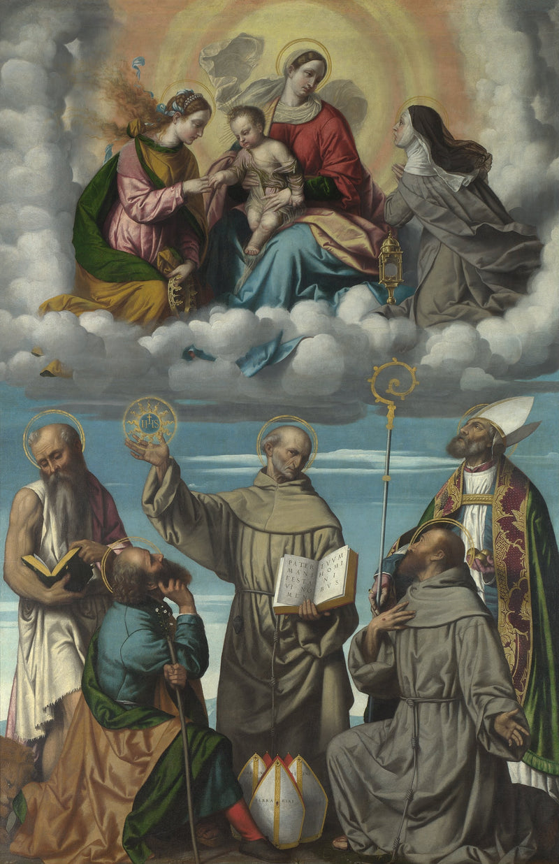 De Maagd met Kind en heiligen - Alessandro Bonvicino