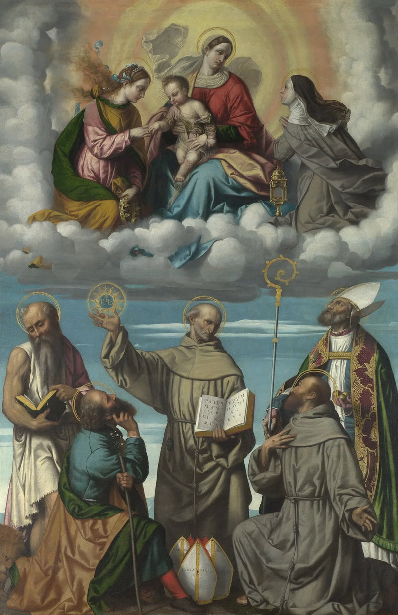 De Maagd met Kind en heiligen - Alessandro Bonvicino