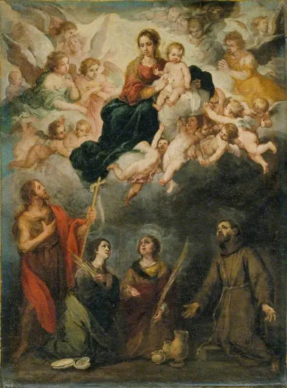 De Maagd met Kind en heiligen - Bartolomé Esteban Murillo

Source:
La Vierge à l'Enfant avec des saints - Bartolomé Esteban Murillo