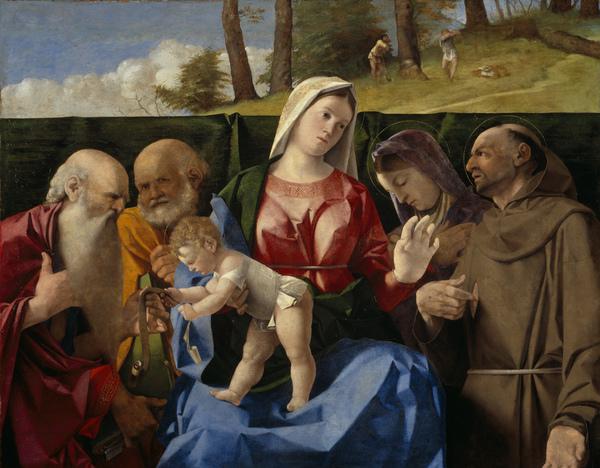 De Maagd met Kind en heiligen - Lorenzo Lotto