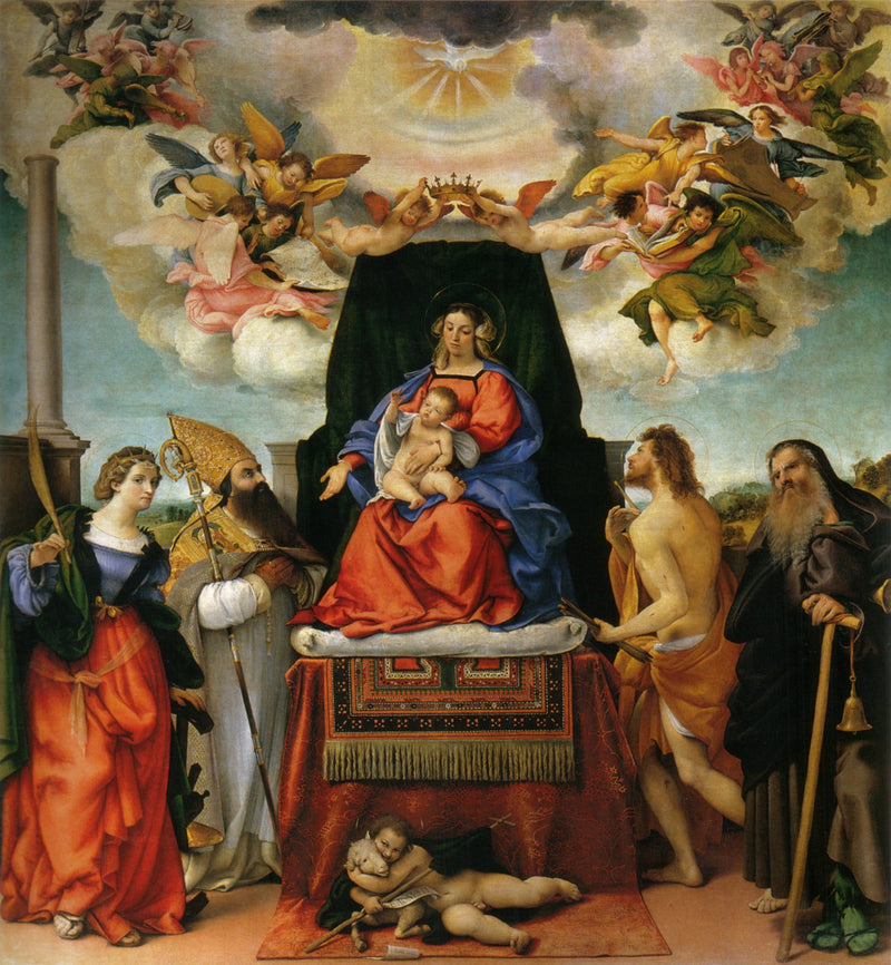 De Maagd met Kind met heiligen - Lorenzo Lotto