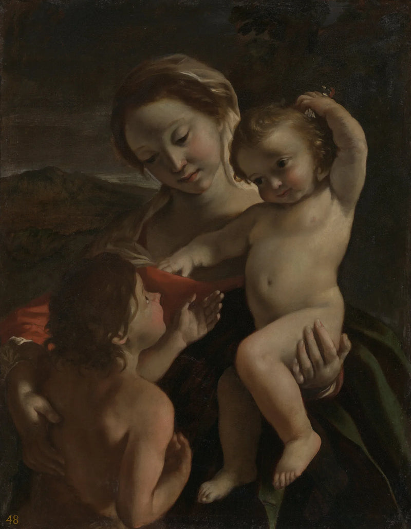 De Maagd met Kind en de jonge Sint-Jan de Doper - Giovanni Lanfranco