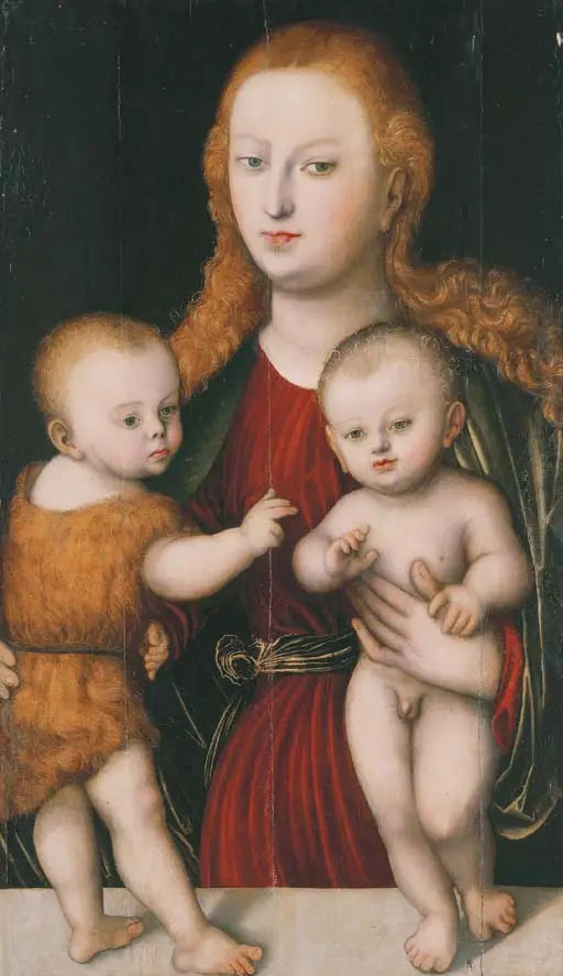 De Maagd met het Kind en de jonge Sint-Jan de Doper - Lucas Cranach de Oudere