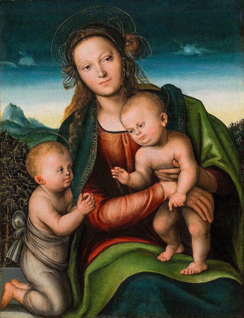 De Maagd met het Kind met de kleine Johannes de Doper - Lucas Cranach de Oudere
