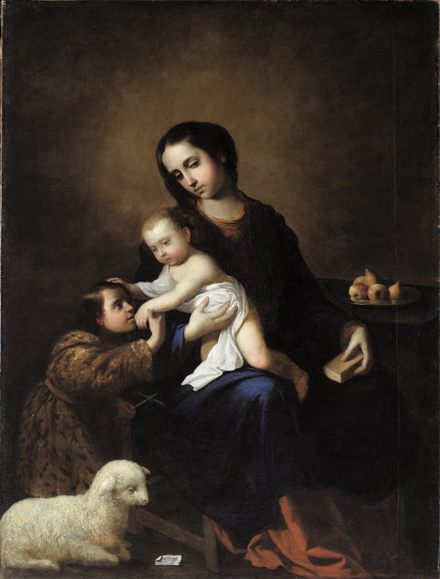 De Maagd met het Kind met de kleine Sint-Jan de Doper - Francisco de Zurbarán
