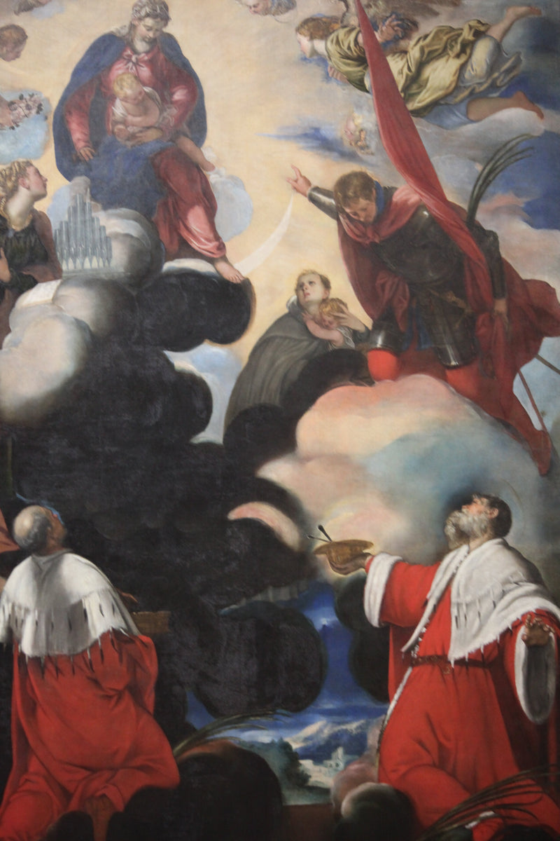 De Maagd met Kind met de heiligen Cecilia, Marina, Theodorus, Côme en Damien - Jacopo Tintoretto