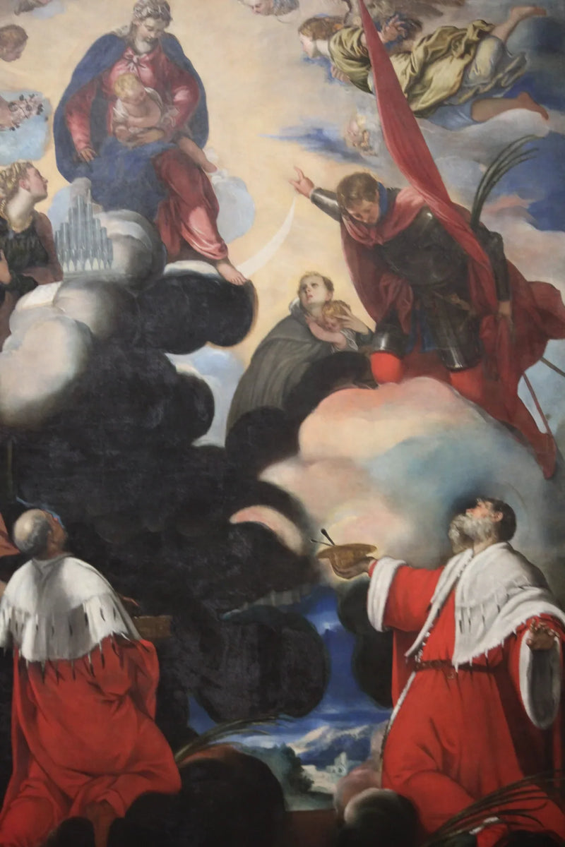 De Maagd met Kind met de heiligen Cecilia, Marina, Theodorus, Côme en Damien - Jacopo Tintoretto