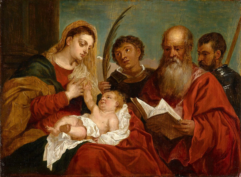 De Maagd met het Kind met de heiligen Stefanus, Hiëronymus en Maurice - David Teniers de Jonge

Source:
La Vierge à l'Enfant avec les saints Étienne, Jérôme et Maurice - David Teniers le Jeune