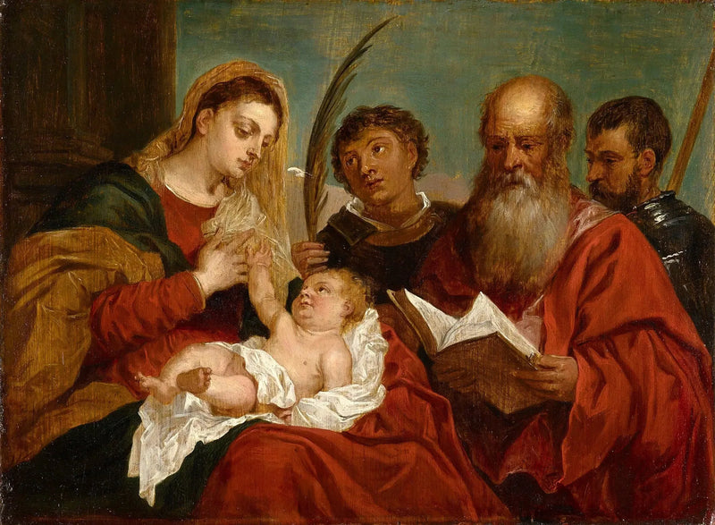 De Maagd met het Kind met de heiligen Stefanus, Hiëronymus en Maurice - David Teniers de Jonge

Source:
La Vierge à l'Enfant avec les saints Étienne, Jérôme et Maurice - David Teniers le Jeune