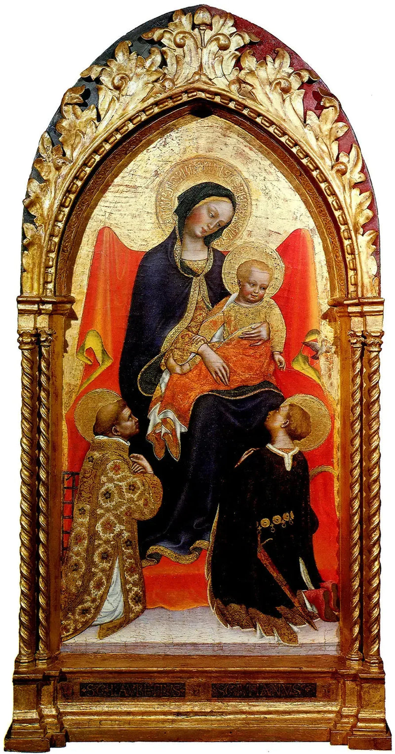 De Maagd met Kind, met de heiligen Laurent en Julien - Gentile da Fabriano