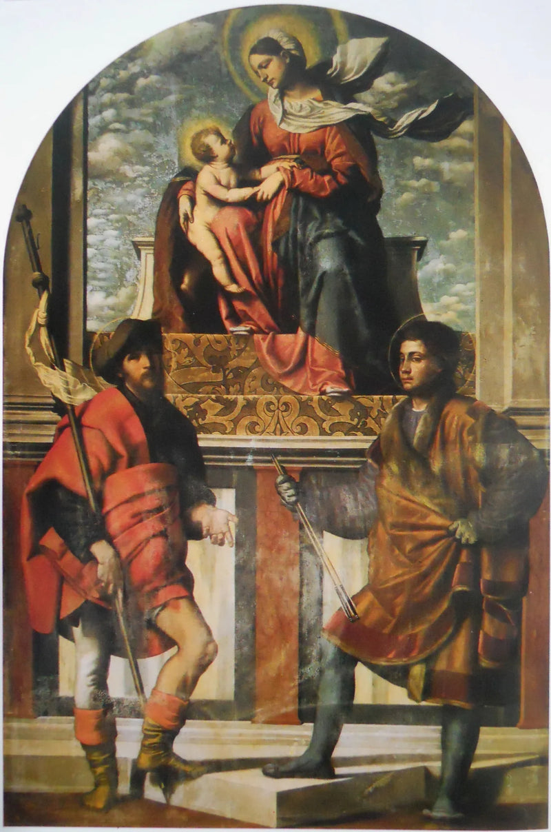 De Maagd met Kind met de heiligen Roch en Sebastiaan - Alessandro Bonvicino