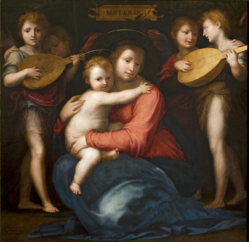 De Maagd met Kind en vier engelen - Fra Bartolomeo