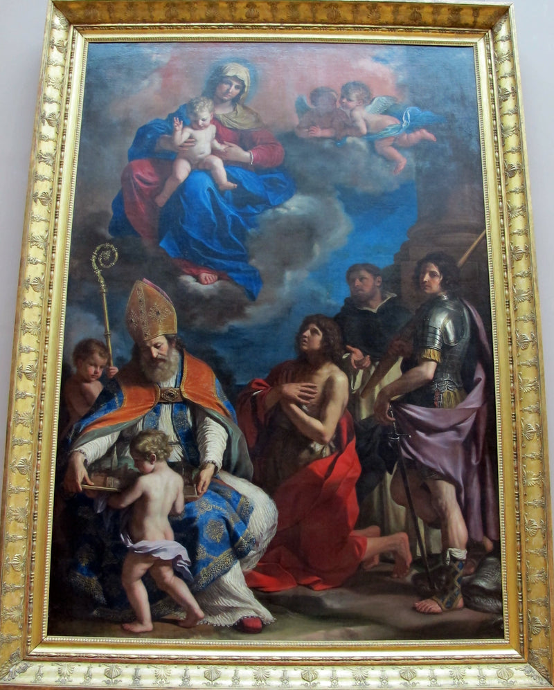 De Maagd met Kind en vier heiligen - Guercino