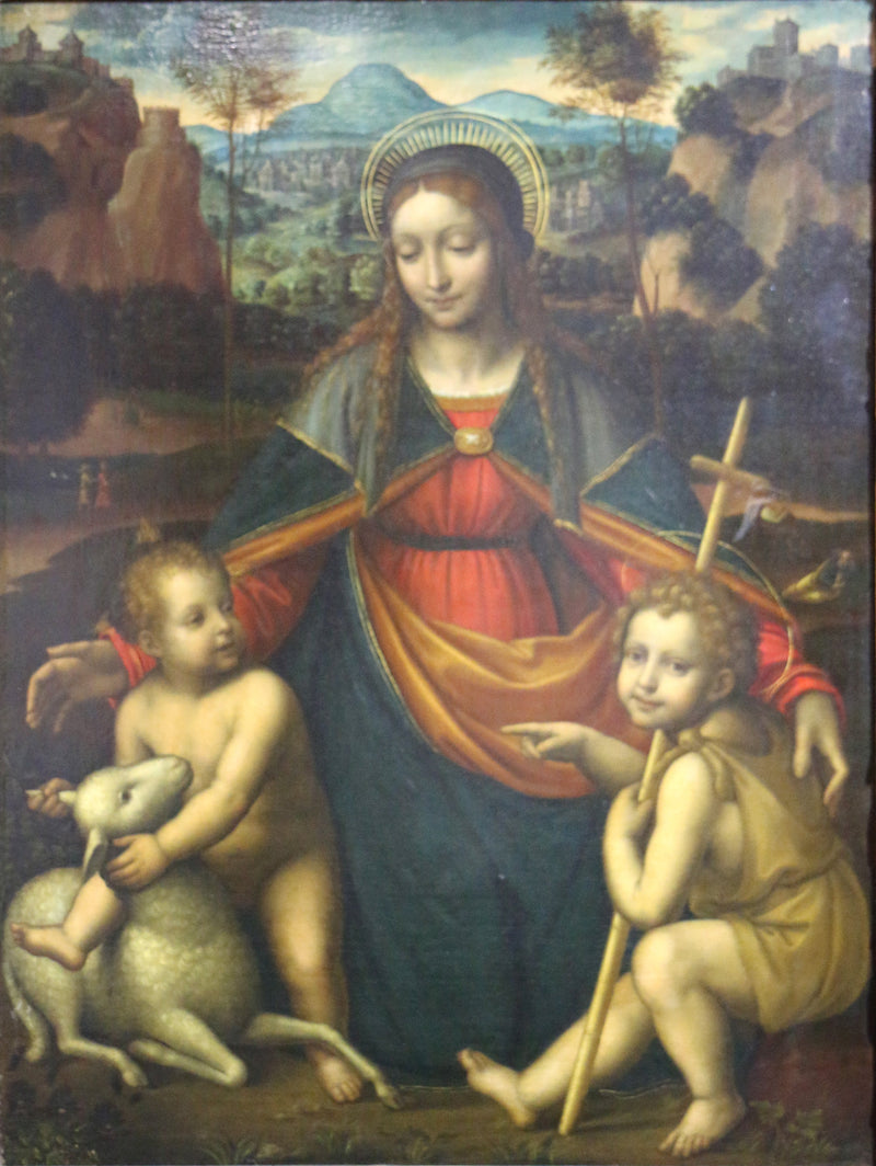 De Maagd met Kind en de jonge Johannes de Doper - Bernardino Luini