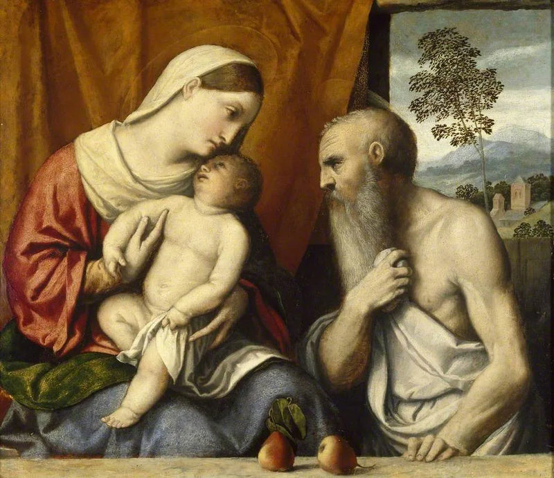 De Maagd met Kind en Sint Jeroen - Alessandro Bonvicino