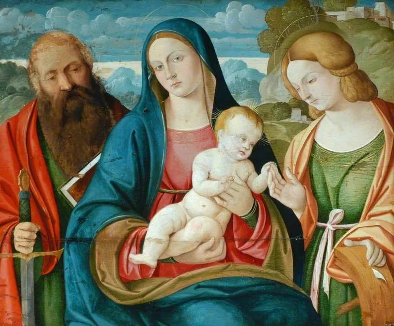 De Maagd met Kind en Sint Paulus en Sint Catharina - Giovanni Bellini