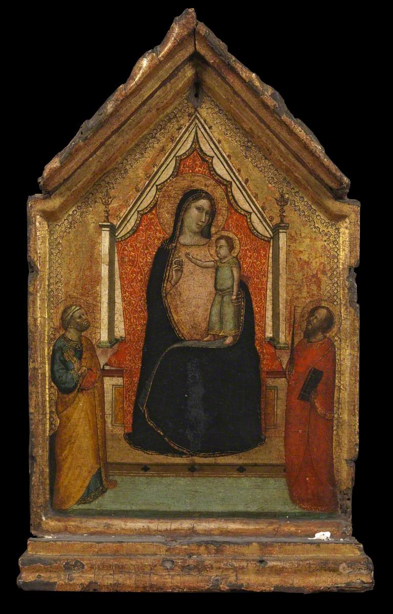 De Maagd met Kind met Sint Petrus en Sint Paulus - Bernardo Daddi