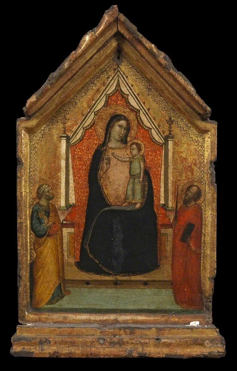 De Maagd met Kind met Sint Petrus en Sint Paulus - Bernardo Daddi
