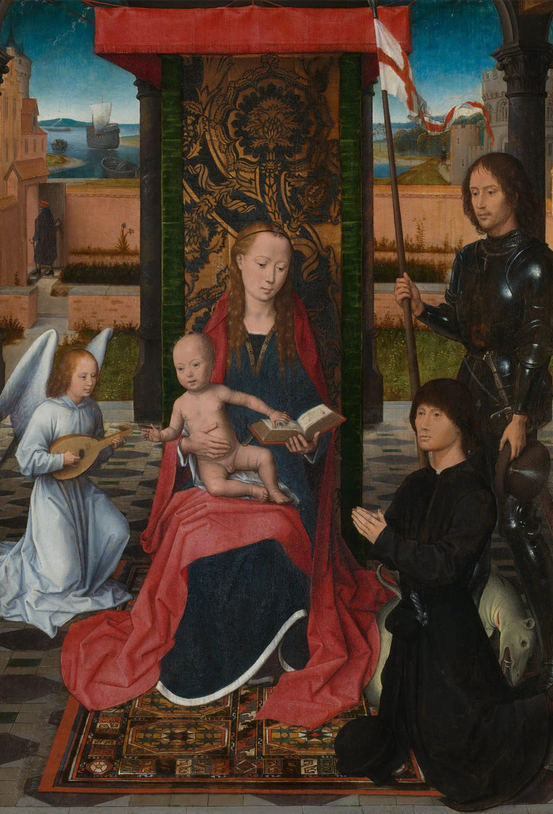 De Maagd met Kind en een engel - Hans Memling