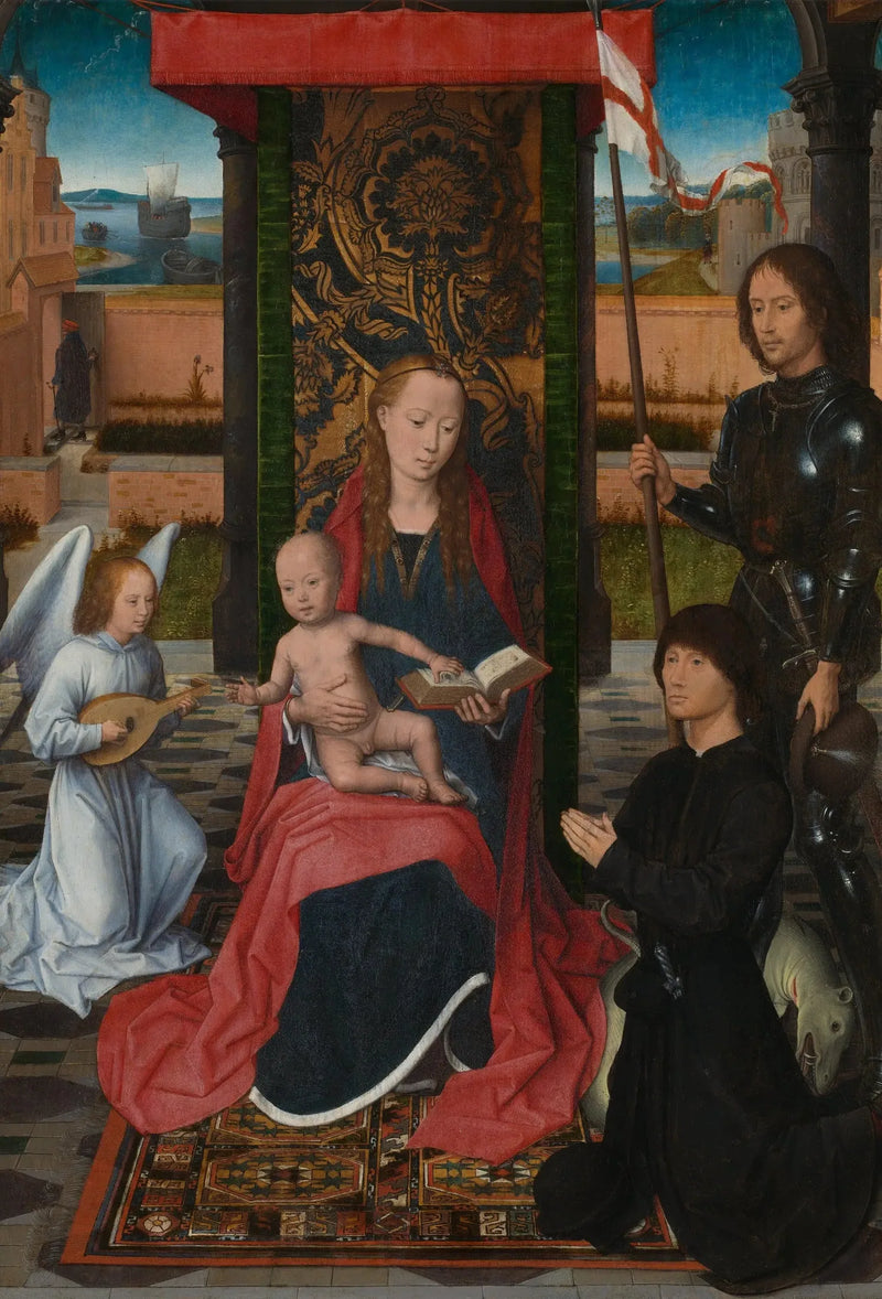De Maagd met Kind en een engel - Hans Memling