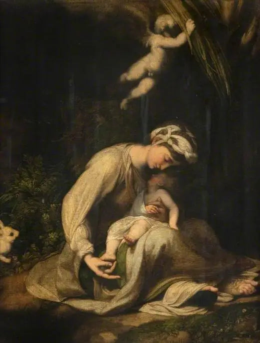 De Maagd met Kind en een konijn - Antonio da Correggio