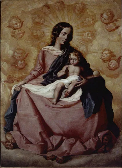 De Maagd met Kind in glorie - Francisco de Zurbarán