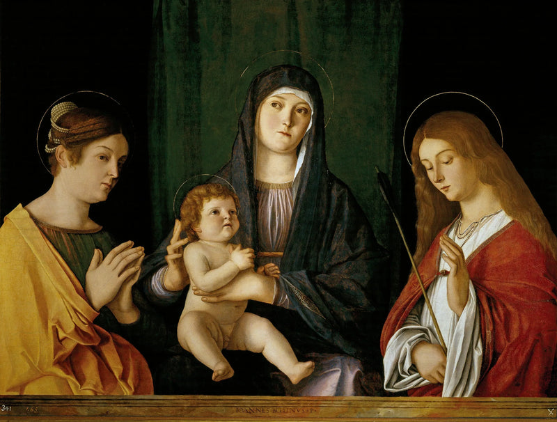 De Maagd met Kind tussen twee heiligen - Giovanni Bellini