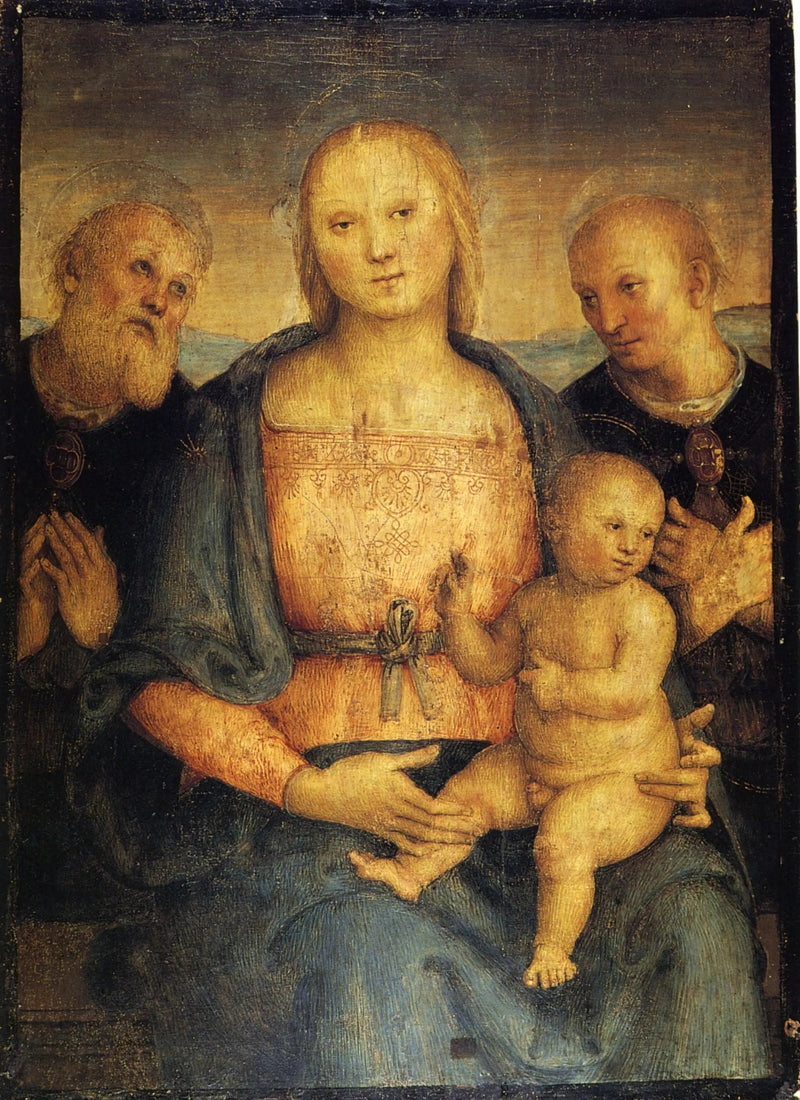 De Maagd met Kind tussen de heiligen Herculanus en Constantijn - Pietro Perugino