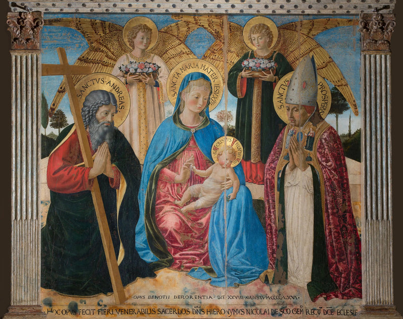 De Maagd met Kind tussen Sint-André en Sint-Proserpina - Benozzo Gozzoli