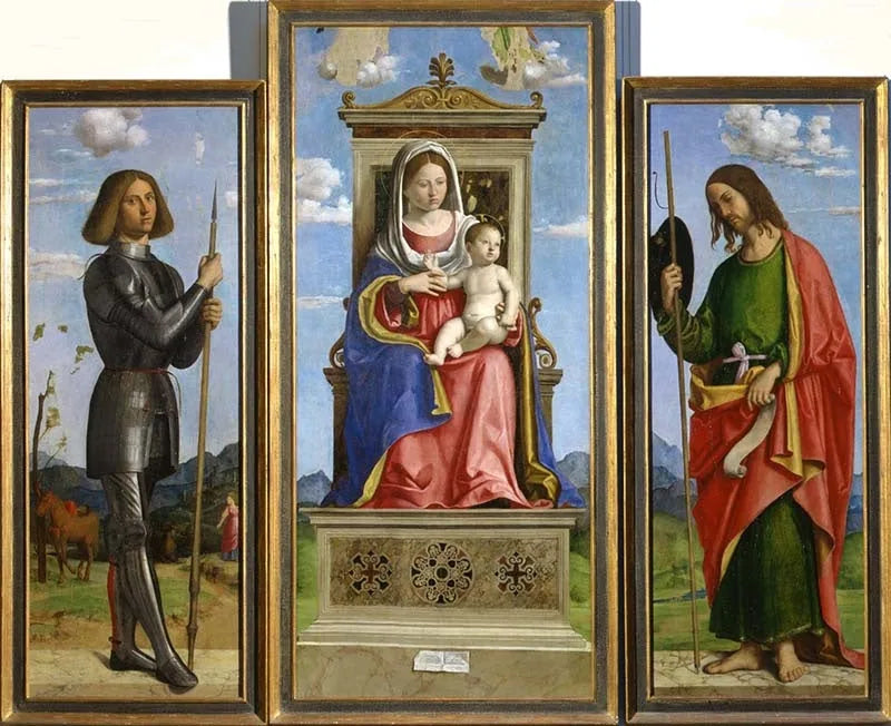 De Maagd met Kind tussen Sint-Joris en Sint-Jacobus - Cima da Conegliano
