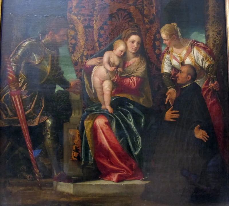 De Maagd met Kind tussen Sint Justine en Sint Joris, met een knielende benedictijn - Paul Véronèse

Source:
La Vierge à l'Enfant entre sainte Justine et saint Georges, avec un bénédictin agenouillé - Paul Véronèse