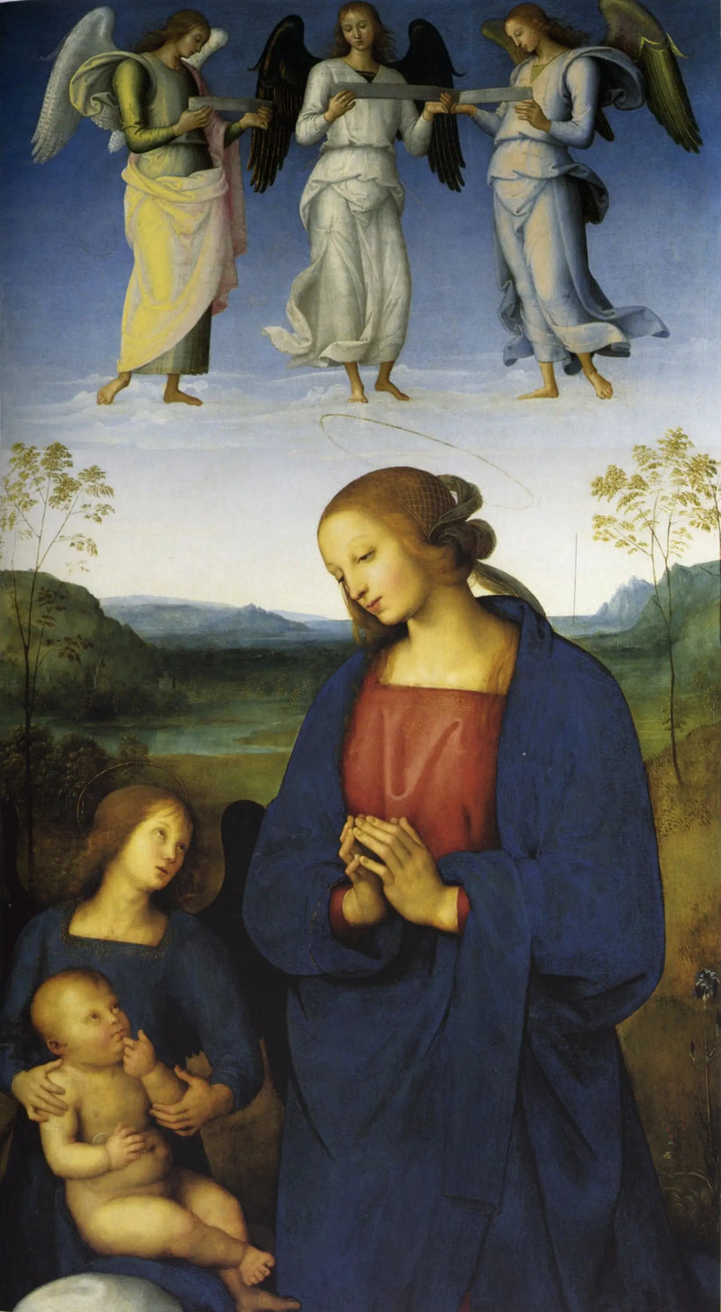 De Maagd met Kind en Engelen - Pietro Perugino