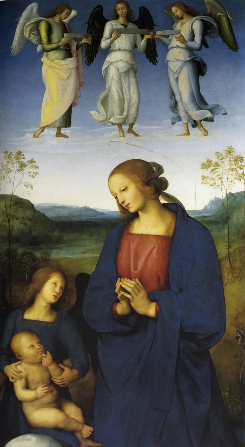 De Maagd met Kind en Engelen - Pietro Perugino