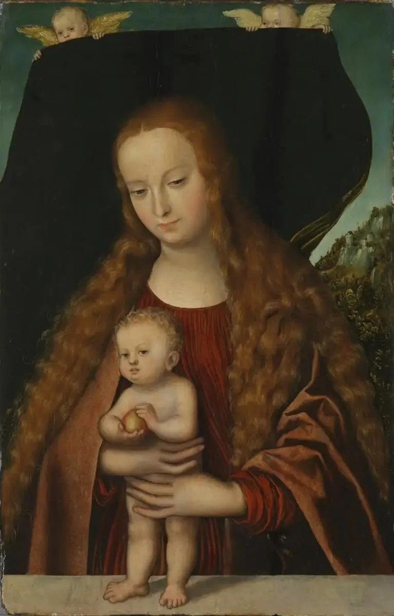 De Maagd met het Kind Jezus en de appel - Lucas Cranach de Oudere
