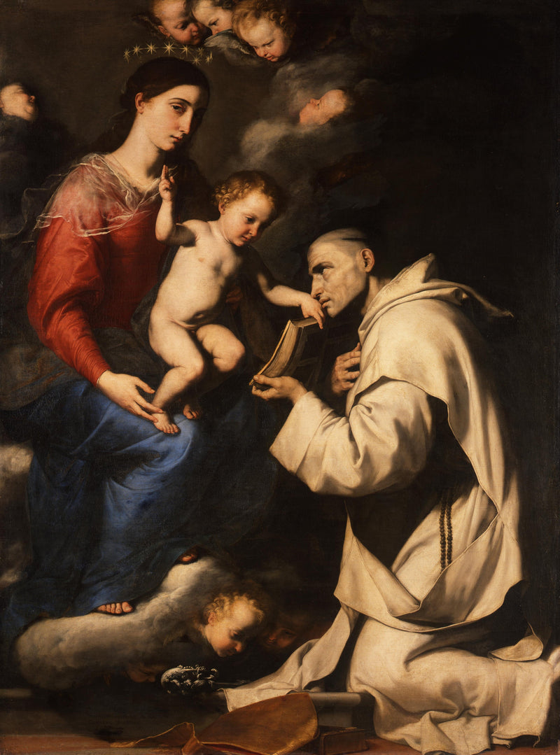 De Maagd met het Kind Jezus en Sint Bruno - Jusepe de Ribera