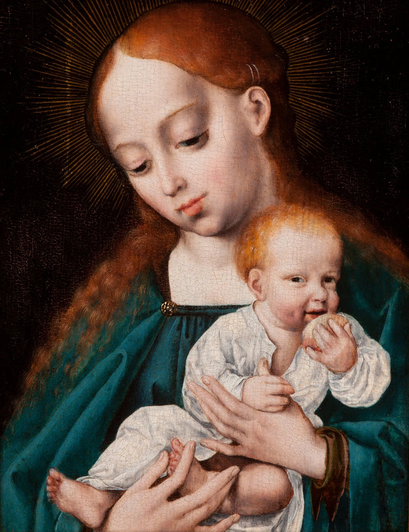 De Maagd met Kind die een appel eet - Joos van Cleve