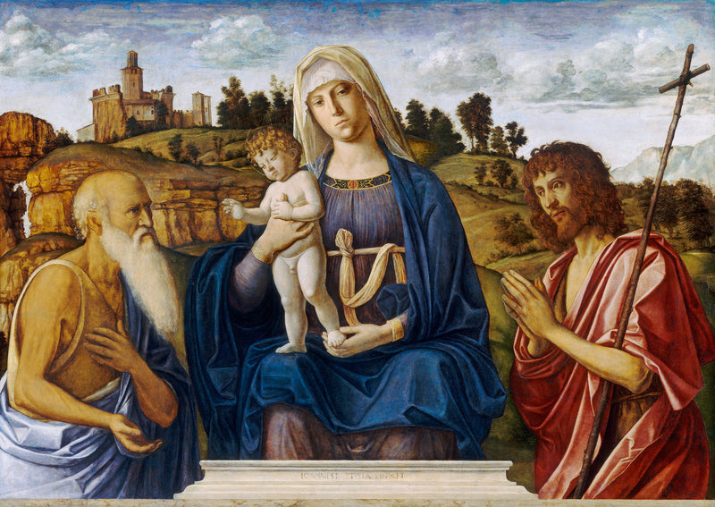 De Maagd met Kind, Sint Jerome en Sint Johannes de Doper - Cima da Conegliano