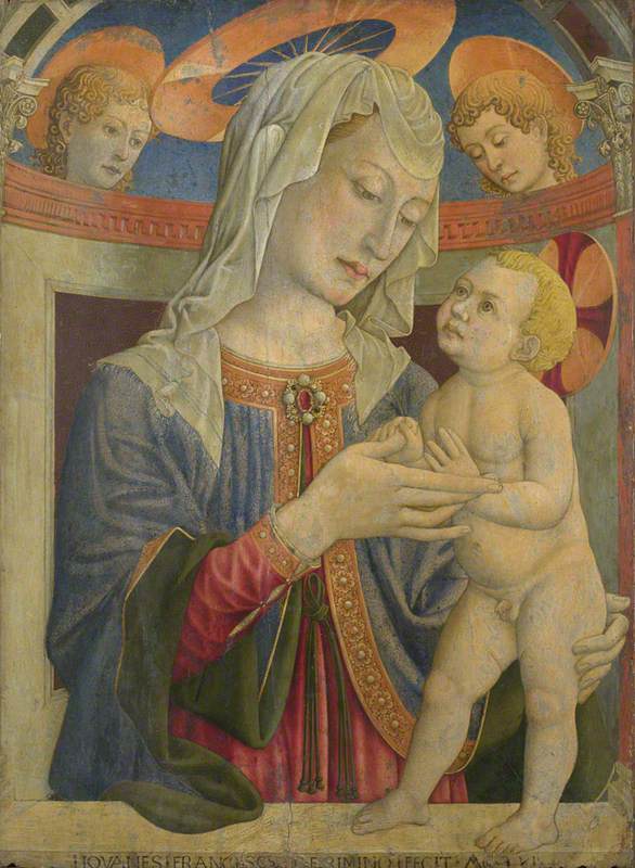 De Maagd met Kind en twee engelen - Giovanni Francesco da Rimini