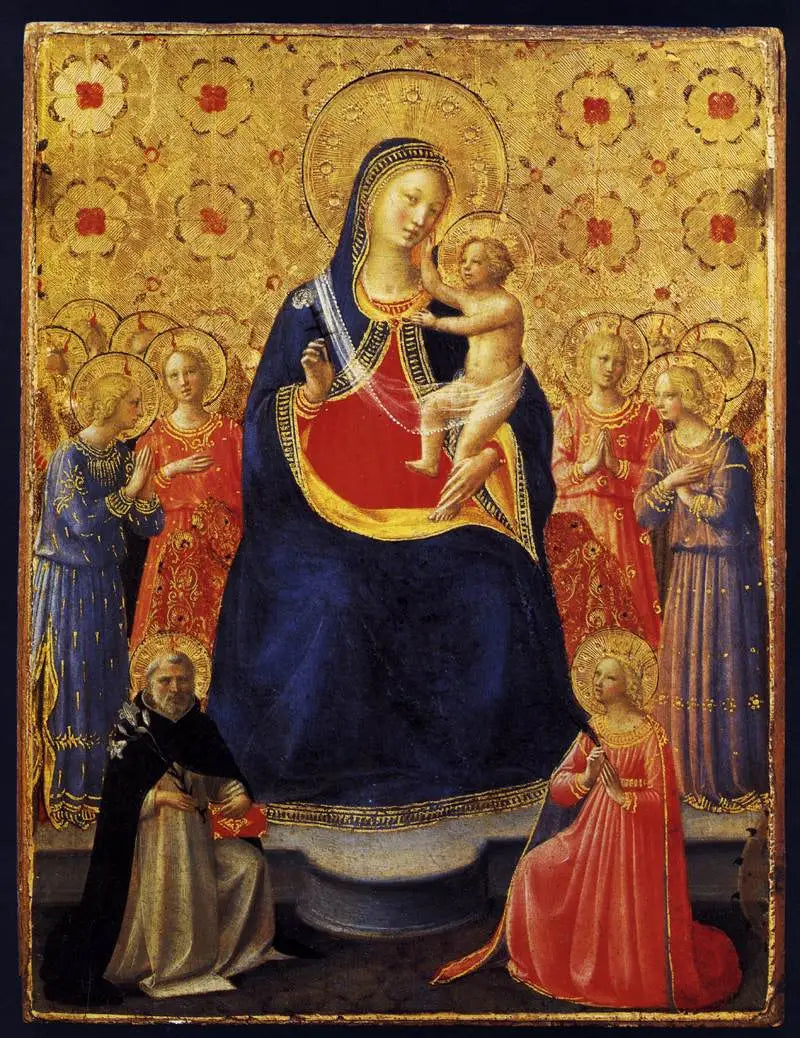 De Maagd met Kind op troon met negen engelen en de heiligen Dominicus en Catharina van Alexandrië - Fra Angelico

Source:
La Vierge à l'Enfant en trône avec neuf anges et les saints Dominique et Catherine d'Alexandrie - Fra Angelico