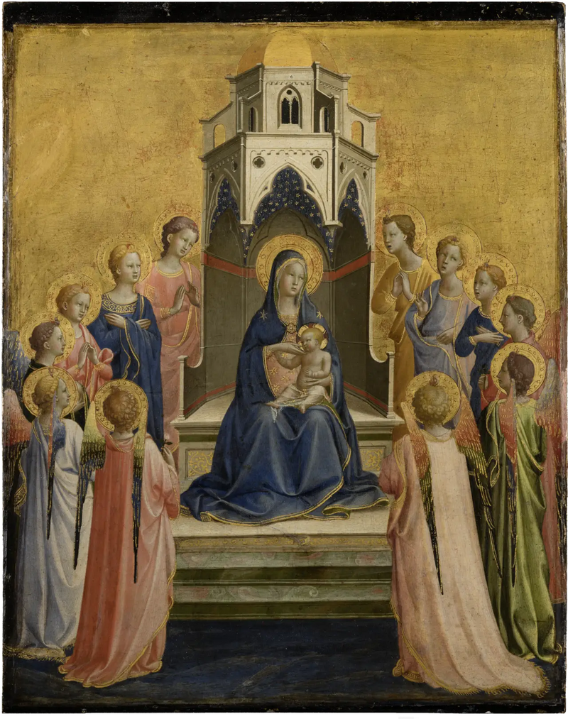 De Maagd met Kind op troon en twaalf engelen - Fra Angelico

Source:
La Vierge à l'Enfant en trône et douze anges - Fra Angelico