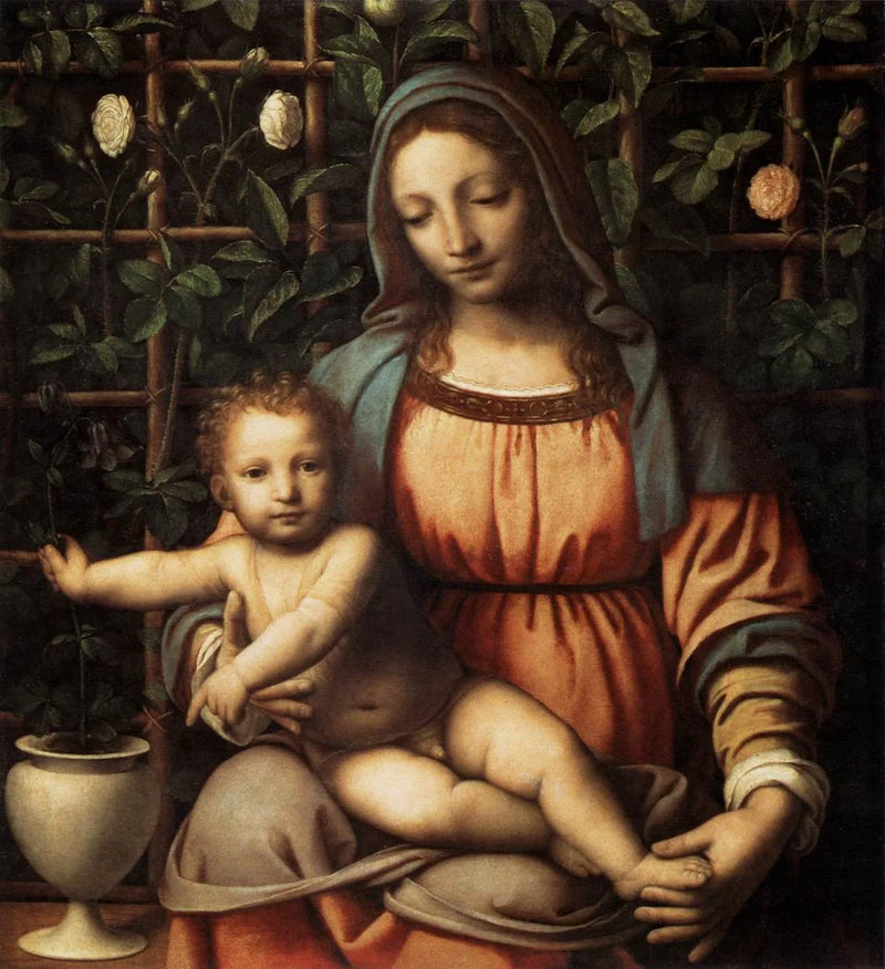 De Maagd in de rozentuin - Bernardino Luini