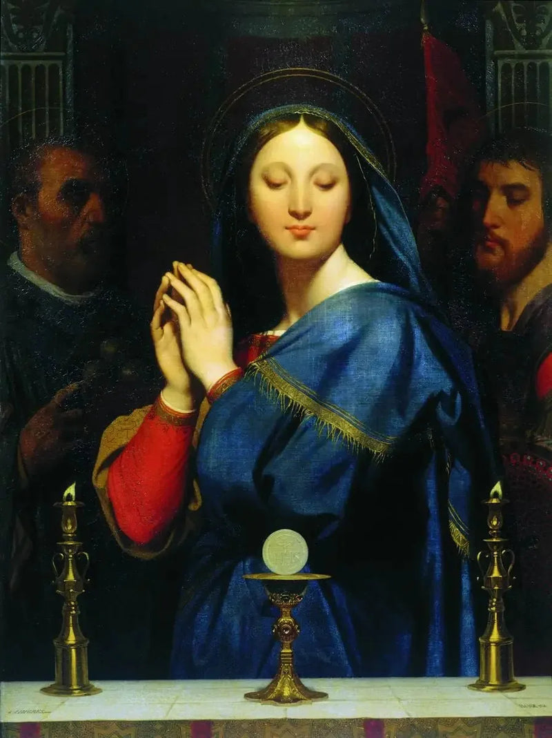 De Maagd die de Hostie aanbidt - Jean-Auguste-Dominique Ingres